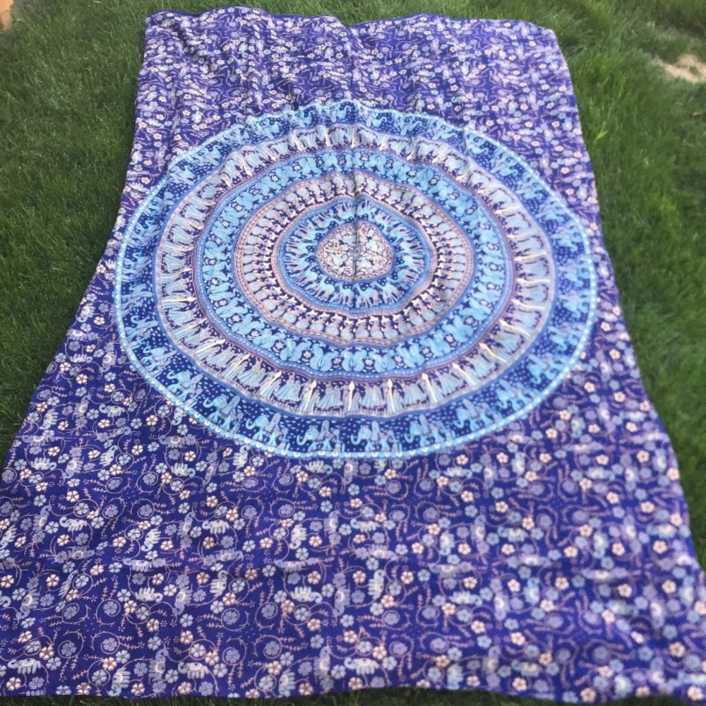 Dark blue tapestry